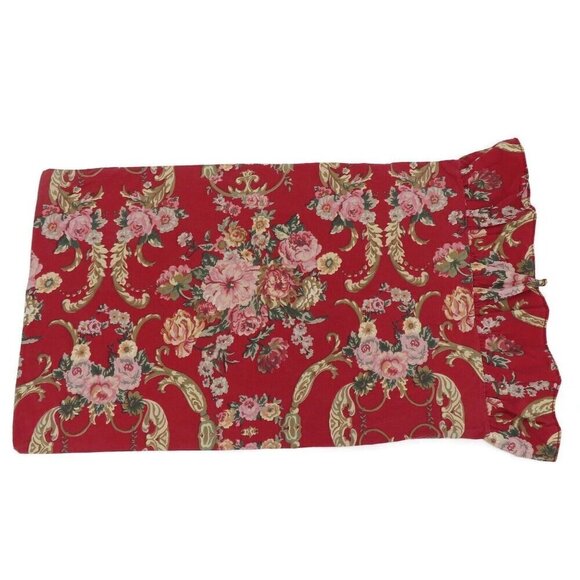 LRL Ralph Lauren Marseilles Red ONE Standard Ruffle Hem Pillowcase Pillow Sham - Picture 11 of 11